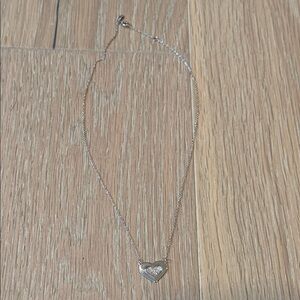 Sterling silver heart shaped necklace